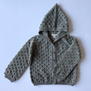 Misha And Puff Hooded Cardigan - Seal Grey